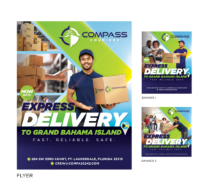 Compass Couriers Advertising Flyers | Graphic Design by apolgv