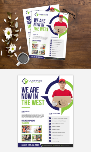 Compass Couriers Advertising Flyers | Graphic Design by ZeneFashions