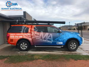 Electrical company needs a vehicle wrap design | Car Wrap Design by StarGraphics