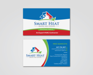 SMART HEAT HEATING AND COOLING  | Business Card Design by MDesign