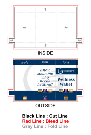 "Wellness Wallet" - Envelope Package for 3 Small Pamphlets/Tracts | Packaging Design by RenCan