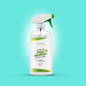 Optimum  Hand Sanitiser Spray Product Range for International  Markets | Packaging Design by ronin71