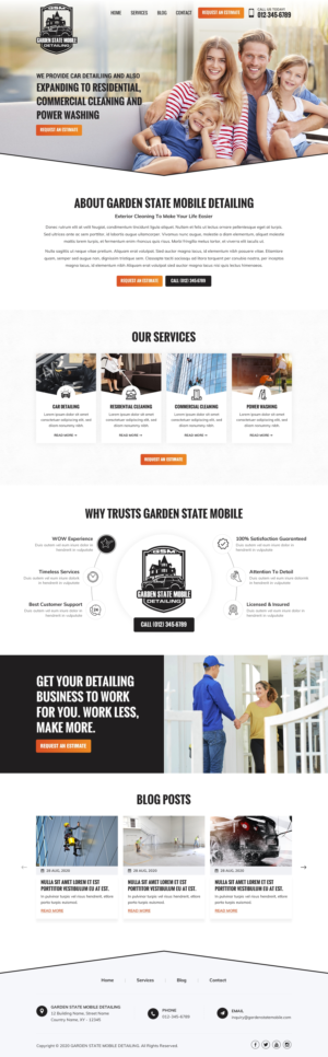 New website design for small car detailing company.  | Web Design by Sbss