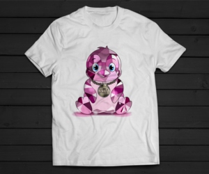 Glass Penguin With Diamond Chain | T-shirt Design by FigliaPerduta