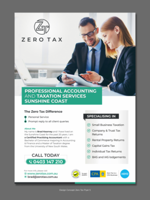 Flyer Design by D Creative for Zero Tax | Design #25295393