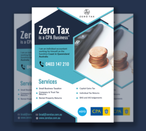 Flyer Design by n214008 for Zero Tax | Design #25282791