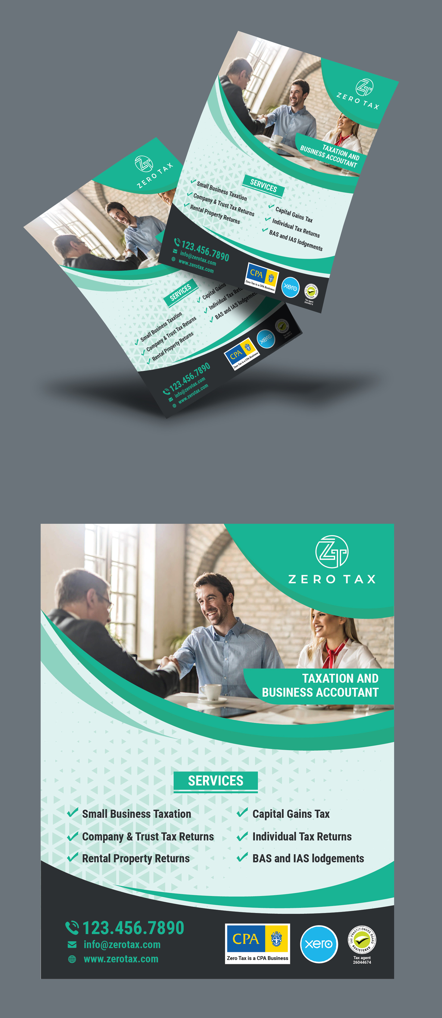 Flyer Design by Gangadhar Jena for Zero Tax | Design #25317251