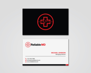 Reliable MD - Sleep Medicine Specialist - Business Cards | Visitenkarten-Design von MDesign