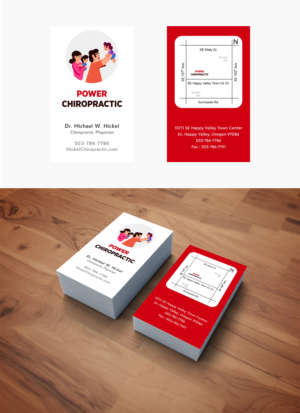 Power Chiropractic Business Cards | Visitenkarten-Design von Omee