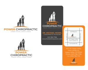 Power Chiropractic Business Cards | Visitenkarten-Design von cosmicline