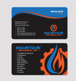 Maintain Mechanical - Business Card Design | Business Card Design by chandrayaan.creative