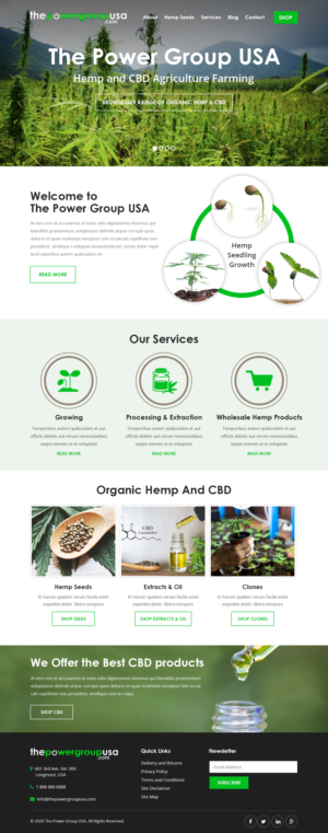 Agriculture farming Hemp and CBD | Web-Design von Starlyn DS