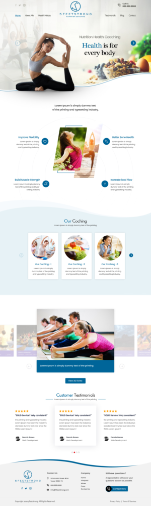 (new) Integrative Nutrition Health Coaching business needs a WordPress theme/website! | Wordpress Design by Shijo John