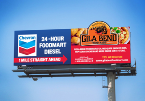 South bound Billboard chevron- Hot Deli Advertise  | Billboard Design by Sergio Coelho