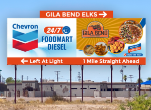 South bound Billboard chevron- Hot Deli Advertise  | Billboard Design by ecorokerz