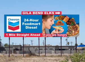 South bound Billboard chevron- Hot Deli Advertise  | Billboard Design by Maestroto