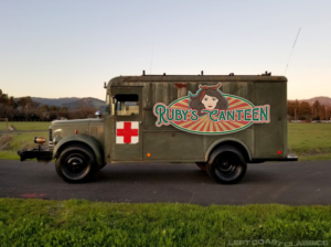 Playful and retro WWII pinup style food truck  graphic design | Graphic Design by Rickyy