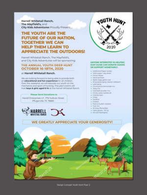 Harrell Whitetail Ranch Youth Hunt | Flyer Design by D Creative