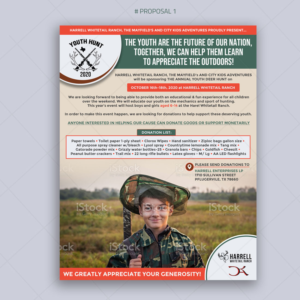 Harrell Whitetail Ranch Youth Hunt | Flyer Design by DA.