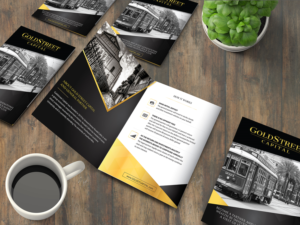 Goldstreet Capital brochure for Investment partnership, young warren buffet | Brochure Design by alex989