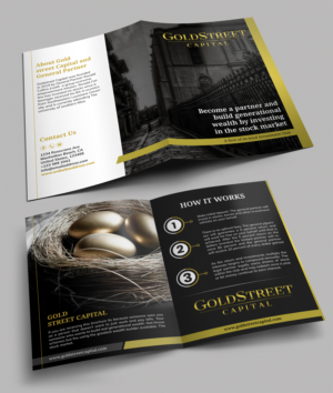 Goldstreet Capital brochure for Investment partnership, young warren buffet | Brochure Design by SAI DESIGNS