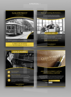 Goldstreet Capital brochure for Investment partnership, young warren buffet | Brochure Design by DA.