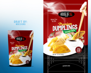 Healthy Frozen Gluten Free Dumplings | Verpackungs-Design von MDesigns ™