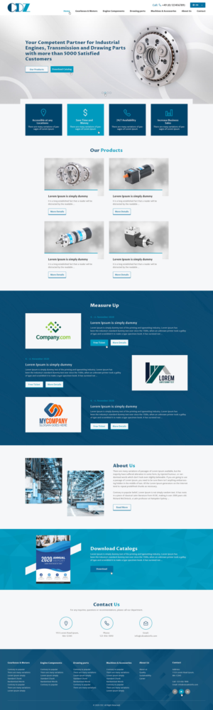 Home Page Design for Motor Manufacturer | Web Design by Ved Web Services