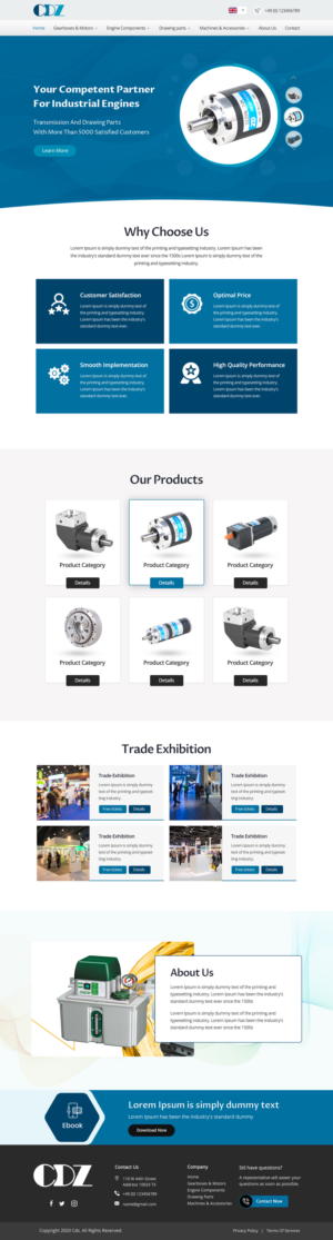 Home Page Design for Motor Manufacturer | Web-Design von Shijo John