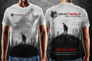 Gray Wolf Pest Control T shirt design | T-shirt Design by G3K