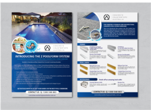 Concrete Countertops Australia - Pool Products Flyer/Information | Flyer Design by alex989