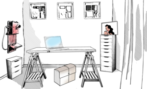 Illustration of Graphic Designer Studio | Illustration Design by edge design