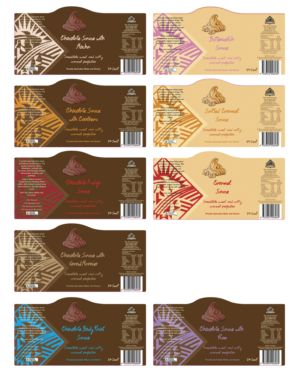 Caramel and Chocolate Sauce Range | Label Design by Sofya Obozkurt