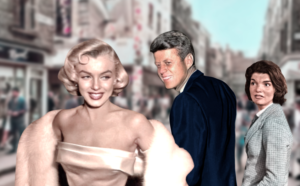 John F Kennedy "Distracted Boyfriend Meme" ft. Jackie Kennedy and Marilyn Monroe | Graphic Design by adelvalle