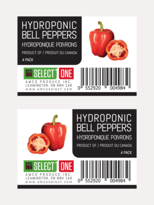 Rainbow Pepper Label for Grocery stores (4pk bell peppers) | Etikett-Design von senja