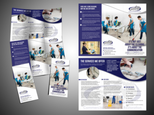 Commercial cleaning business needs a trifold brochure to spotlight janitorial services offered.  | Flyer Design by GLOW