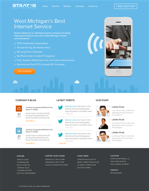 Stratos Networks web design | Web Design by OM