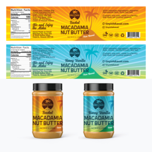 Label Design for Tiny Isle Hawaiian Macadamia Nut Butter Jars. | Etikett-Design von Sergio Coelho