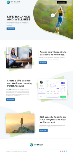 Life Balance and Wellness.com Landing Page | Web Design by TechWise