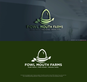 Fowl Mouth Farms / Farm Fresh, Free Range, Organic Eggs | Logo-Design von Mono.co