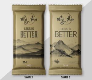 Restaurant wet tissue package would need remake. (Chinese painted style of artwork) | Packaging Design by SAI DESIGNS