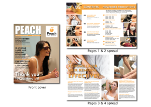 Magazin-Design von Skybluedesignstudio für Peach Skin & Laser | Design #25555564