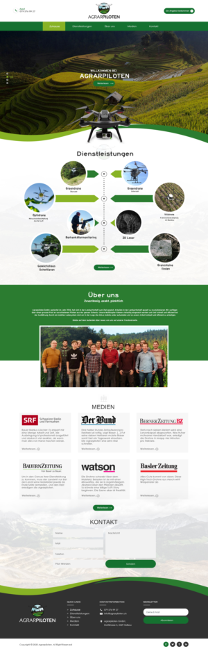 redesign for agrarpiloten.ch a swiss drone startup | Web Design by bdesigner9