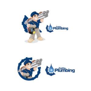 Tradesman character for plumbing company. | Figur-Design von Gabriel T. Marques