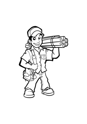 Tradesman character for plumbing company. | Figur-Design von Nublan Ameram