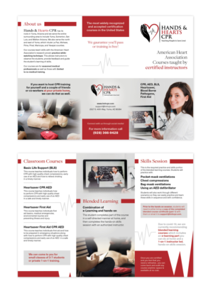 Tri-fold brochure needed for company offering CPR courses | Broschüren-Design von Karen Gameiro