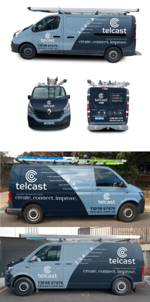 Telecommunication company needs a car wrap design for 3 vans | Car Wrap Design by Radsky17