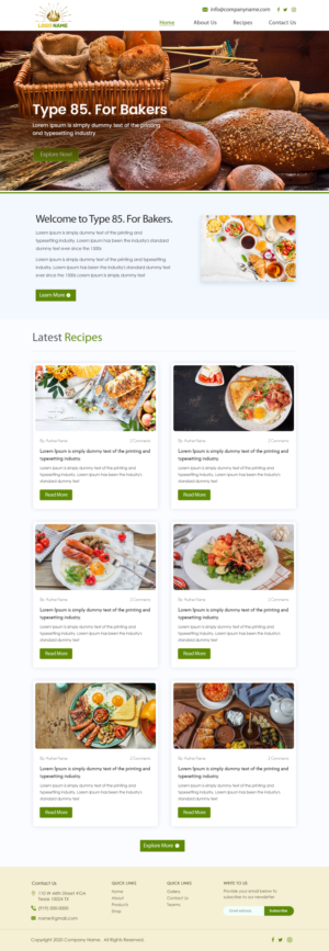 Bread Baking Blog | Wordpress Design by Shijo John