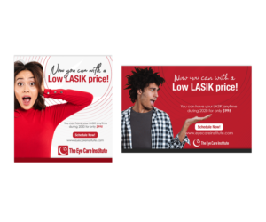 LASIK low price tagline project | Graphic Design by Luniere Designs