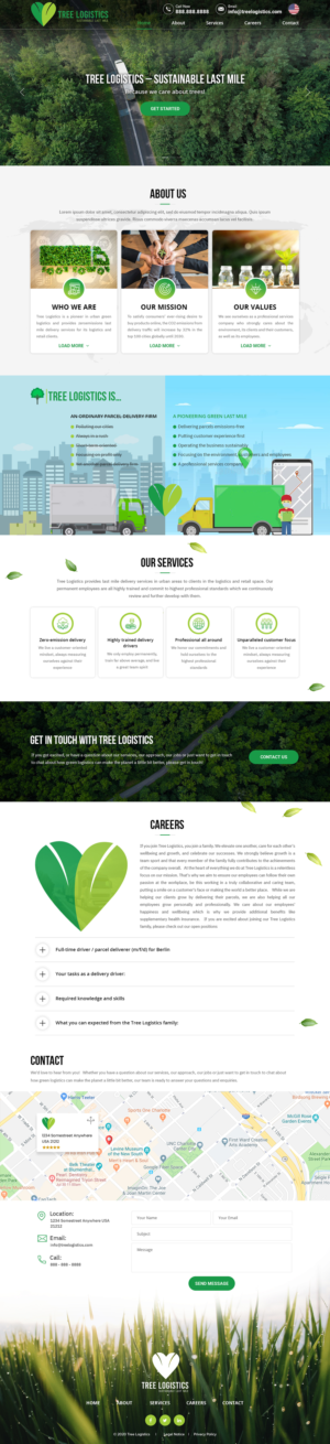 Green Logistics / Last Mile Delivery Firm needs cool one-page website | Web Design by Titan Eagle